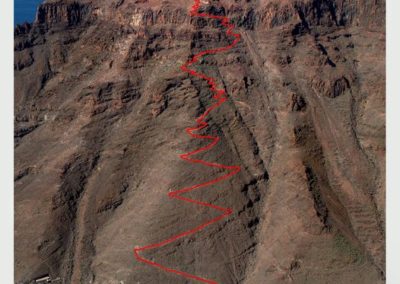 Hausberg Valle Gran Rey mit eingezeichneter Wanderroute
