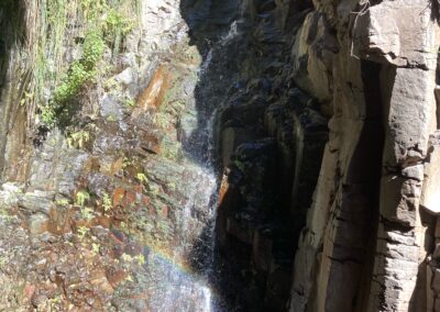 Wasserfall in Valle Gran Rey mit Regenbogen
